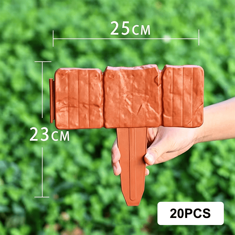 🌻High-quality, durable simulated stone garden fence🌻Stone-effect garden fence