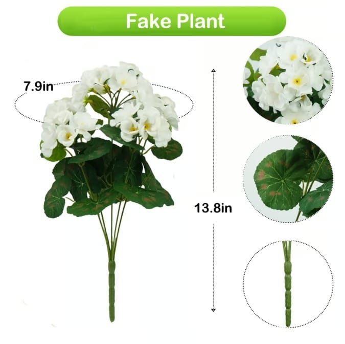 ๐ธ Lush, UV-Resistant Artificial Geraniums โ Real Look, No Maintenance! ๐๐ก