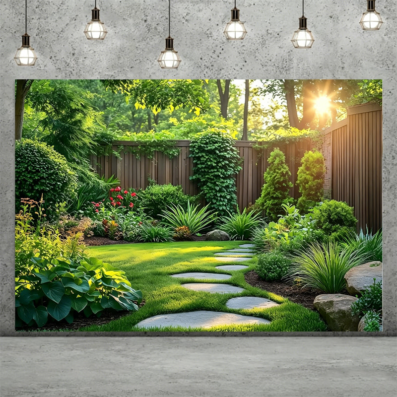Ultra-Realistic Enchanted Forest Butterfly & Floral Backdrop Banner-Magical Outdoor Party Decoration