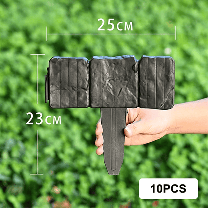 🌻High-quality, durable simulated stone garden fence🌻Stone-effect garden fence