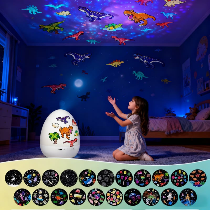 Dinosaur Egg Night Light Projector For Kids