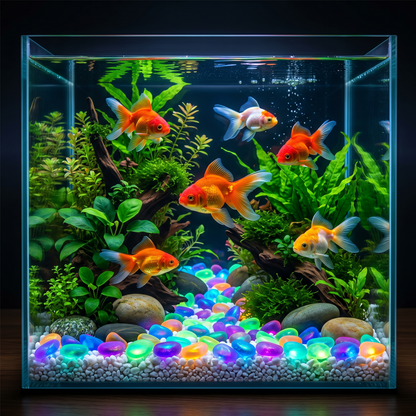 🥳 Glow-in-Dark Pebbles – Vibrant multicolor, eco-friendly resin. Safe for kids & pets