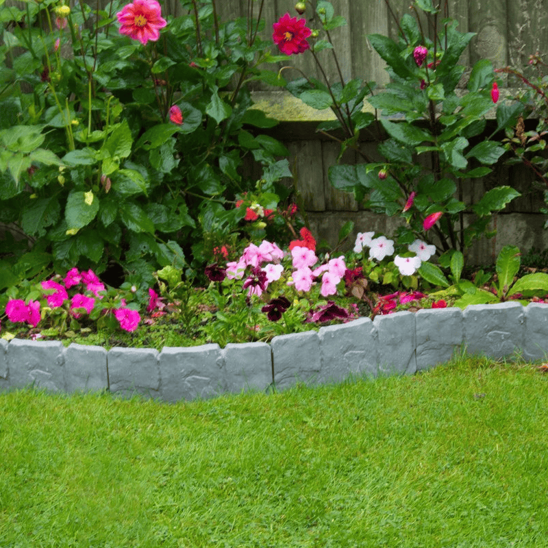 🌻High-quality, durable simulated stone garden fence🌻Stone-effect garden fence