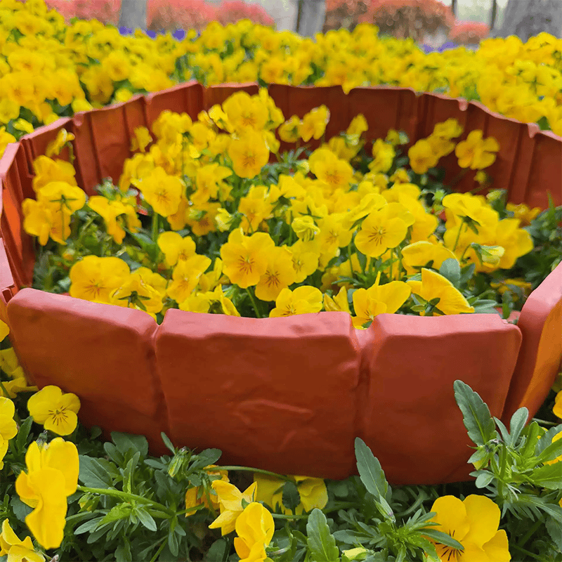 🌻High-quality, durable simulated stone garden fence🌻Stone-effect garden fence