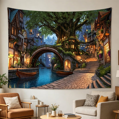 Ultra-Realistic Enchanted Forest Butterfly & Floral Backdrop Banner-Magical Outdoor Party Decoration