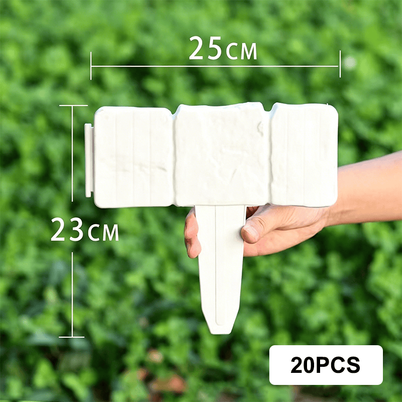 🌻High-quality, durable simulated stone garden fence🌻Stone-effect garden fence