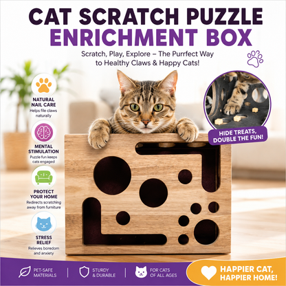 🎁😻 Cat Scratching Toy Box: Easily trim your cat’s nails without nail clippers or a nail file