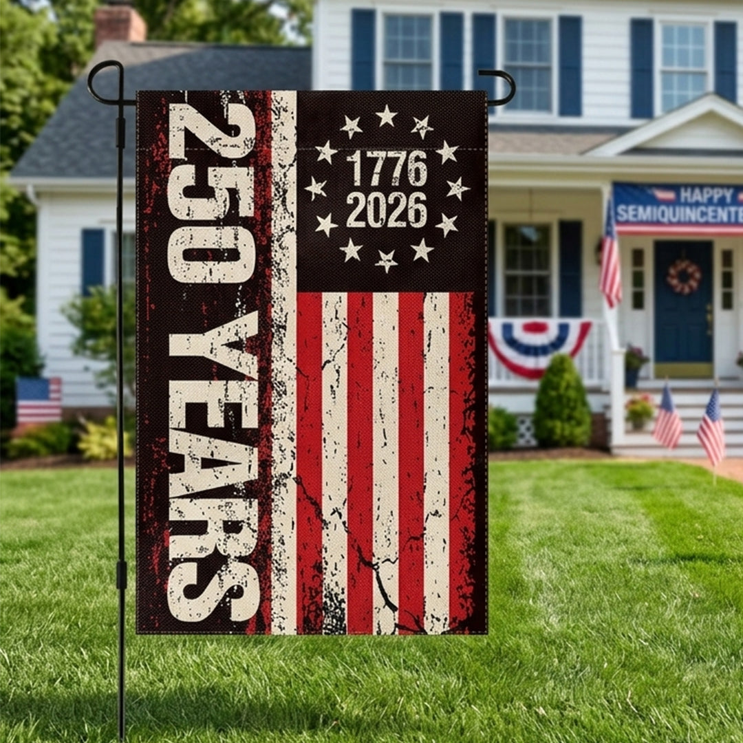 American 250th Anniversary Flag, Independence Day Banner, Commemorative Fan-Shaped Flag, Garden Flag