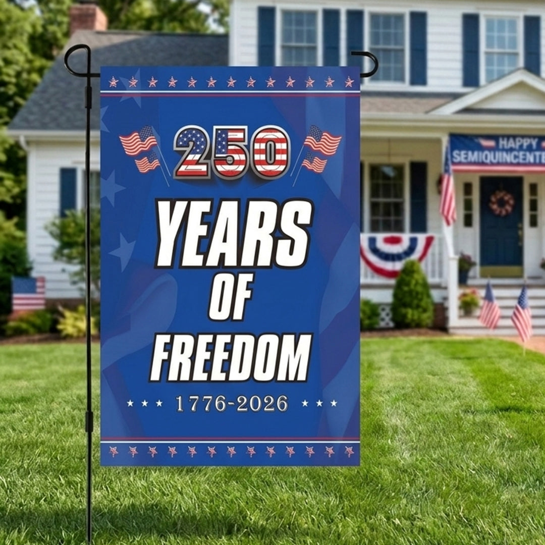American 250th Anniversary Flag, Independence Day Banner, Commemorative Fan-Shaped Flag, Garden Flag