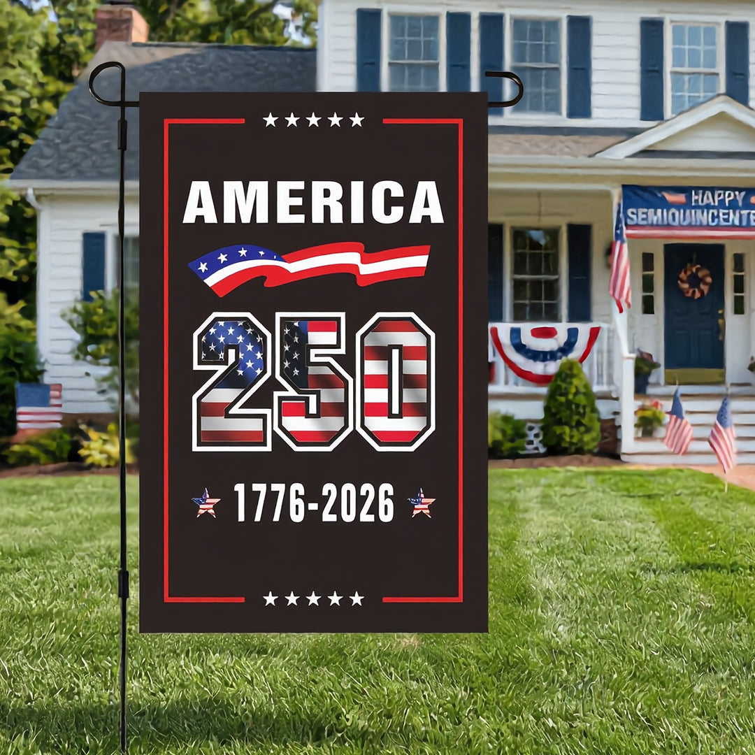 American 250th Anniversary Flag, Independence Day Banner, Commemorative Fan-Shaped Flag, Garden Flag