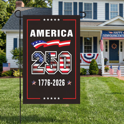 American 250th Anniversary Flag, Independence Day Banner, Commemorative Fan-Shaped Flag, Garden Flag