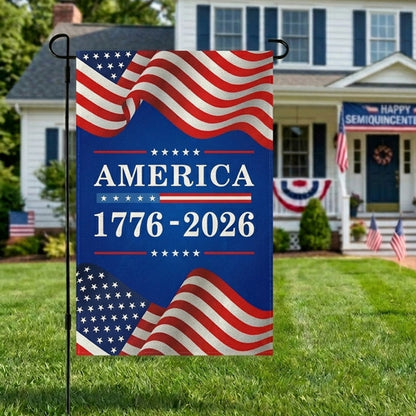 American 250th Anniversary Flag, Independence Day Banner, Commemorative Fan-Shaped Flag, Garden Flag