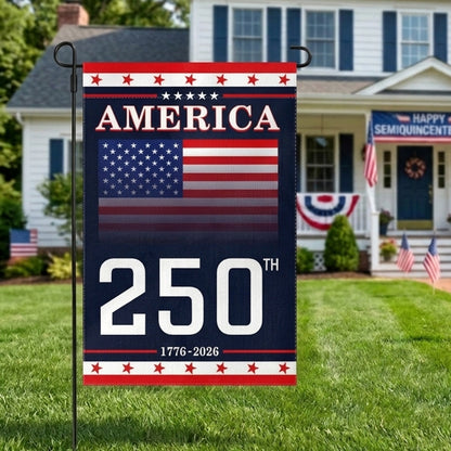 American 250th Anniversary Flag, Independence Day Banner, Commemorative Fan-Shaped Flag, Garden Flag