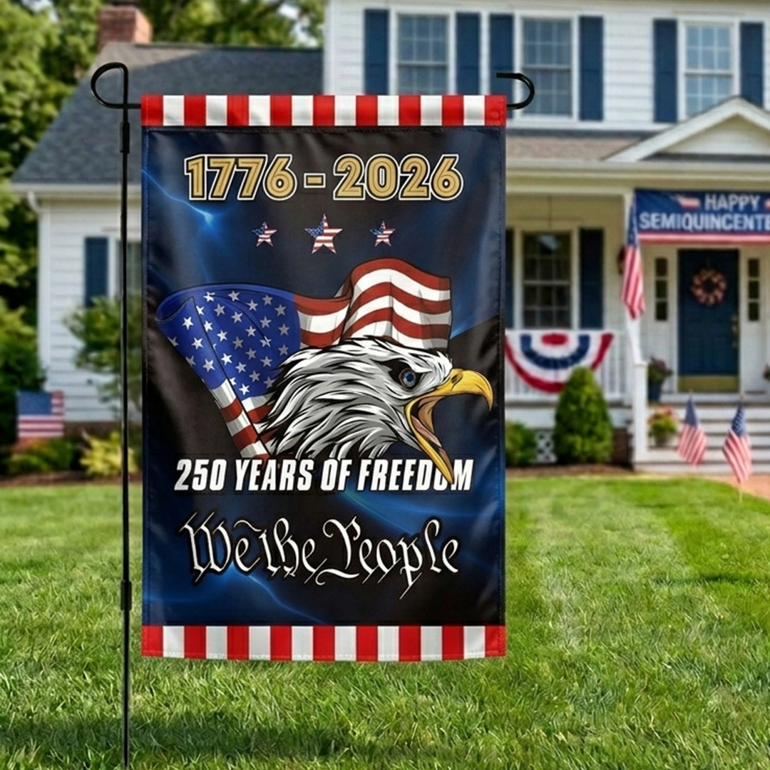 American 250th Anniversary Flag, Independence Day Banner, Commemorative Fan-Shaped Flag, Garden Flag
