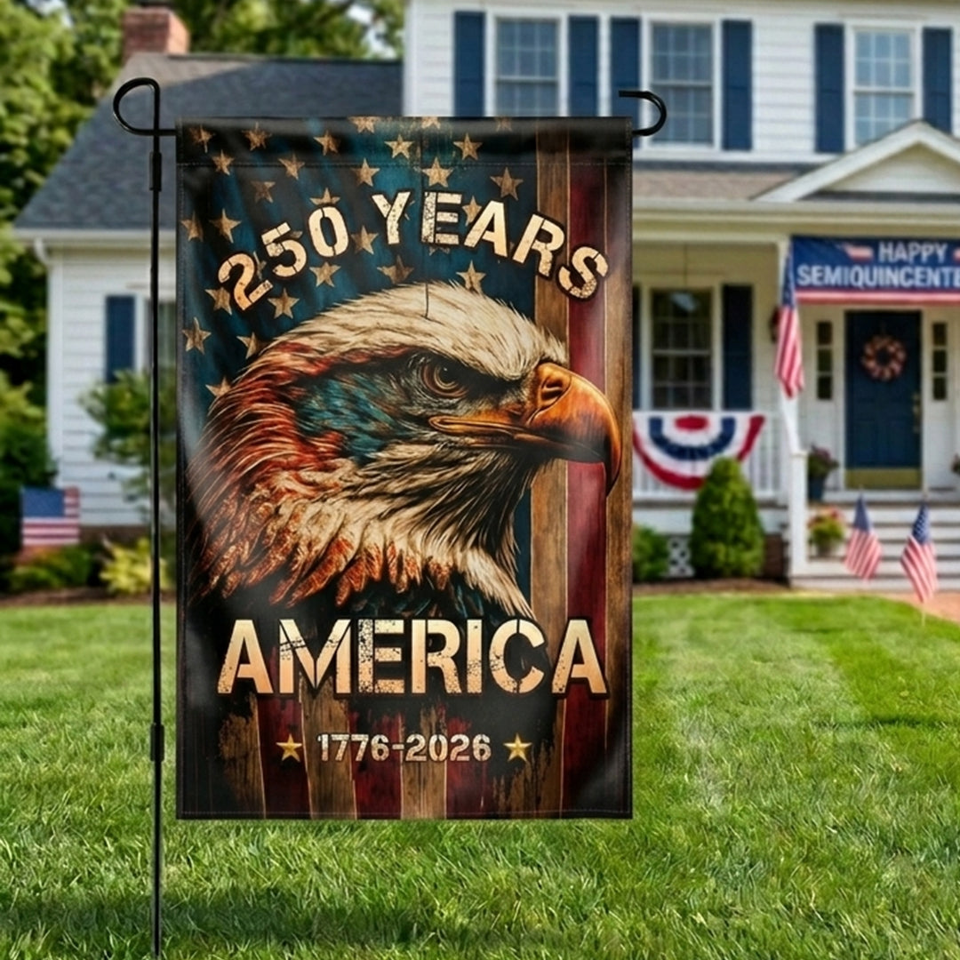 American 250th Anniversary Flag, Independence Day Banner, Commemorative Fan-Shaped Flag, Garden Flag