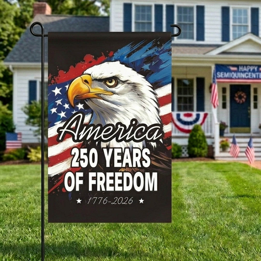 American 250th Anniversary Flag, Independence Day Banner, Commemorative Fan-Shaped Flag, Garden Flag