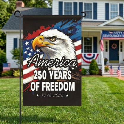 American 250th Anniversary Flag, Independence Day Banner, Commemorative Fan-Shaped Flag, Garden Flag