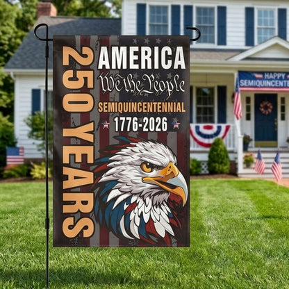 American 250th Anniversary Flag, Independence Day Banner, Commemorative Fan-Shaped Flag, Garden Flag