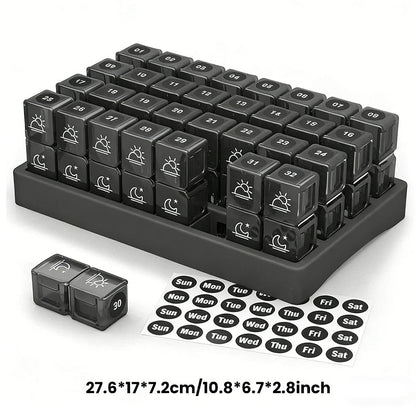 🔥New Hot Selling❤️‍🔥 Portable 31-Day Monthly Pill Organizer