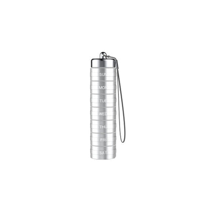 7-Day Waterproof Portable Aluminum Pill Organizer