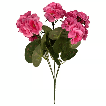 🌸 Lush, UV-Resistant Artificial Geraniums – Real Look, No Maintenance! 🌞🏡