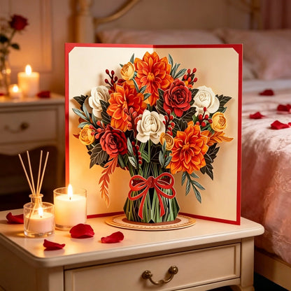 🌸 3D Forever Flower Pop Up Card for Mother’s Day Jumbo Size