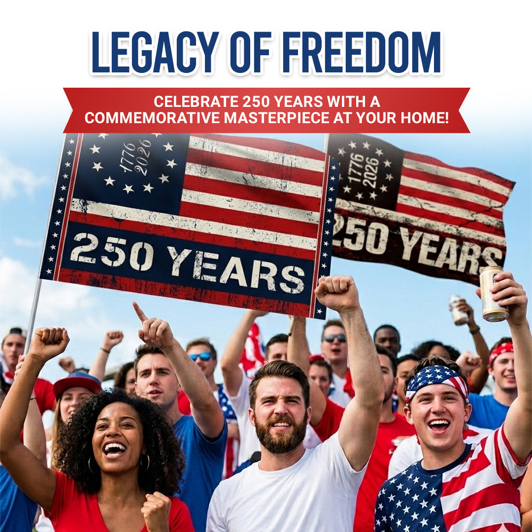 American 250th Anniversary Flag, Independence Day Banner, Commemorative Fan-Shaped Flag, Garden Flag
