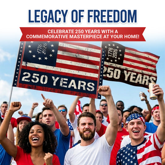 American 250th Anniversary Flag, Independence Day Banner, Commemorative Fan-Shaped Flag, Garden Flag