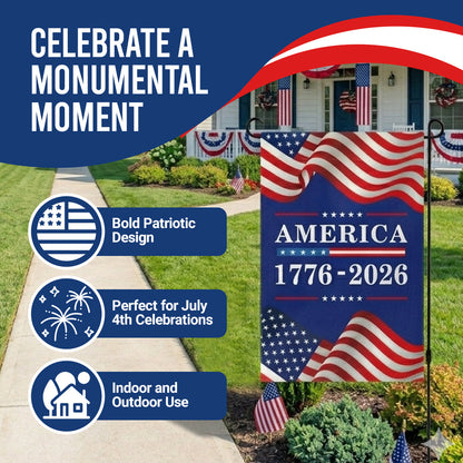 American 250th Anniversary Flag, Independence Day Banner, Commemorative Fan-Shaped Flag, Garden Flag