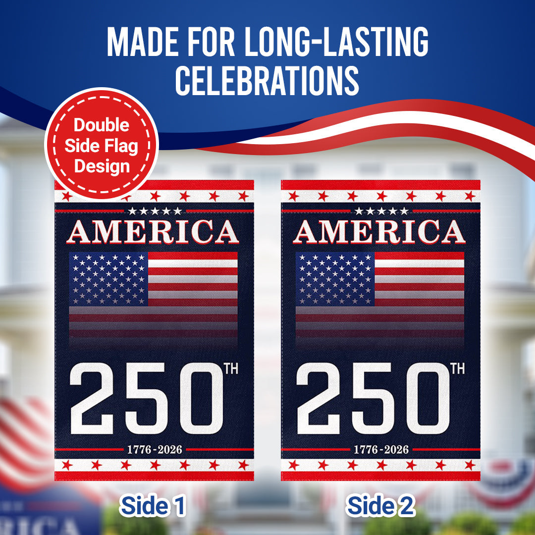 American 250th Anniversary Flag, Independence Day Banner, Commemorative Fan-Shaped Flag, Garden Flag
