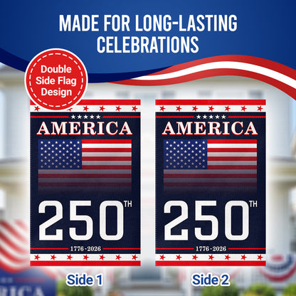 American 250th Anniversary Flag, Independence Day Banner, Commemorative Fan-Shaped Flag, Garden Flag