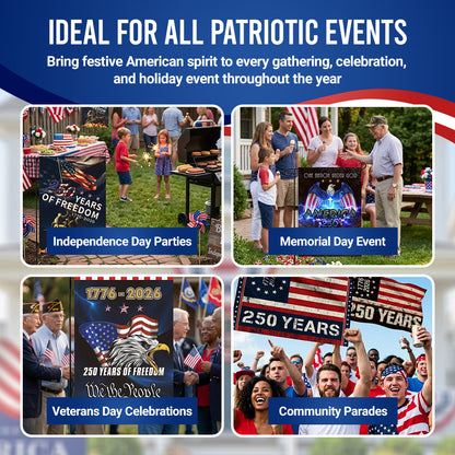 American 250th Anniversary Flag, Independence Day Banner, Commemorative Fan-Shaped Flag, Garden Flag