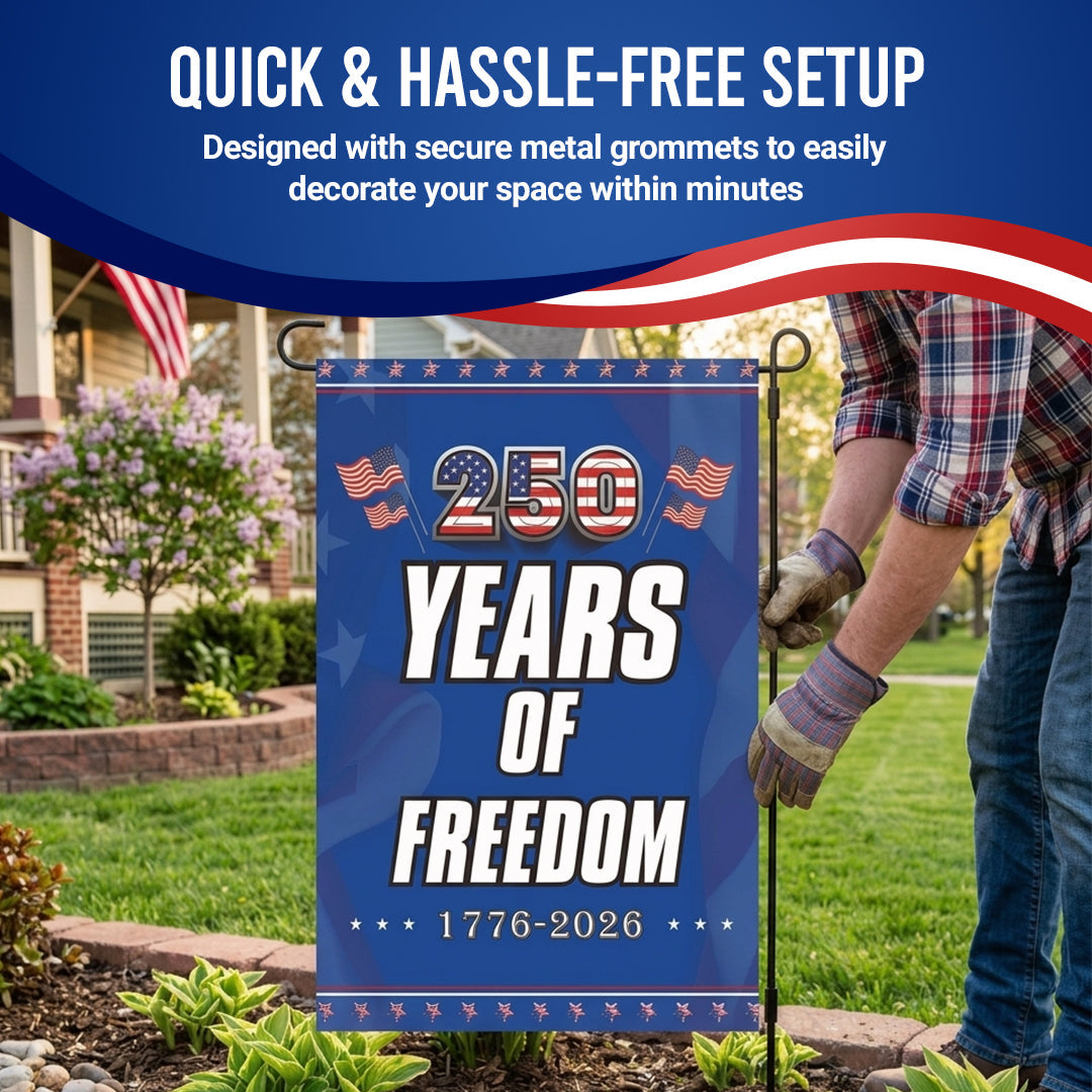 American 250th Anniversary Flag, Independence Day Banner, Commemorative Fan-Shaped Flag, Garden Flag