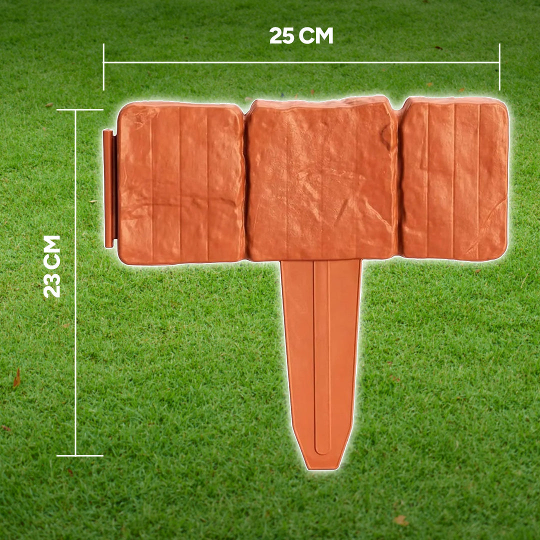🌻Premium-Quality, Durable Faux Stone Garden Border Fence🌻Stone-Look Decorative Garden Border