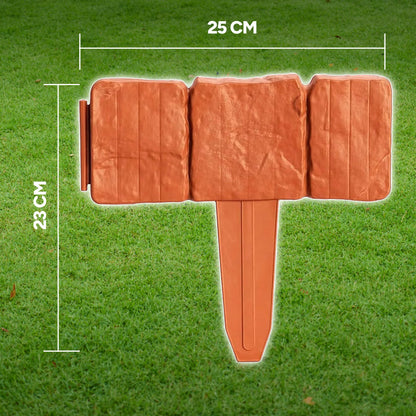 🌻Premium-Quality, Durable Faux Stone Garden Border Fence🌻Stone-Look Decorative Garden Border