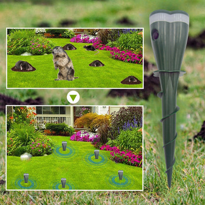 🌸Spring Sale 50 % OFF☘️Outdoors Solar Powered Waterproof Screw Mole Repellent