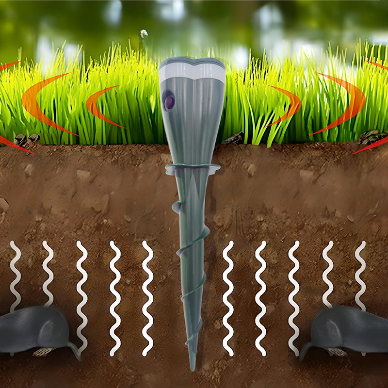 🌸Spring Sale 50 % OFF☘️Outdoors Solar Powered Waterproof Screw Mole Repellent